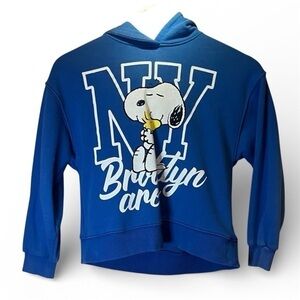 Zara Girl’s Snoopy New York Brooklyn Hoodie Sweatshirt Size 9-10